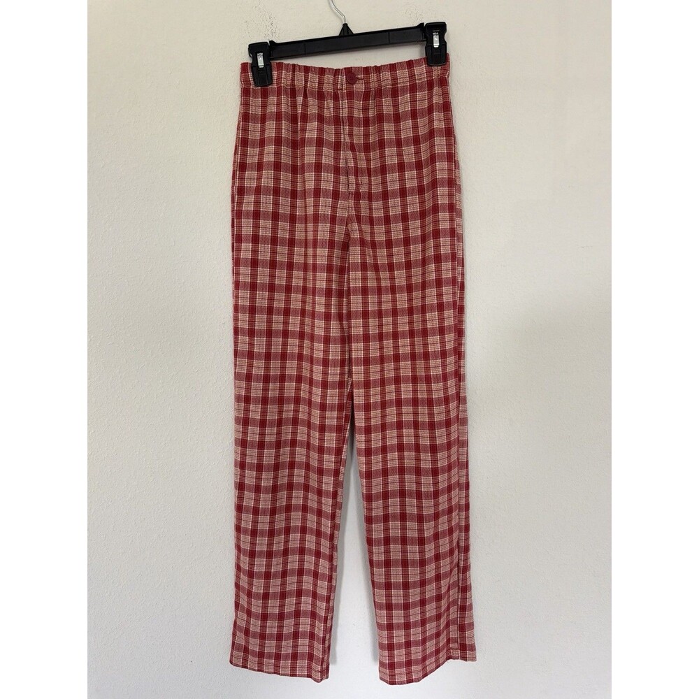 Brandy Melville Red Gingham Pants OS Cottagecore Countryside Heritage Academia